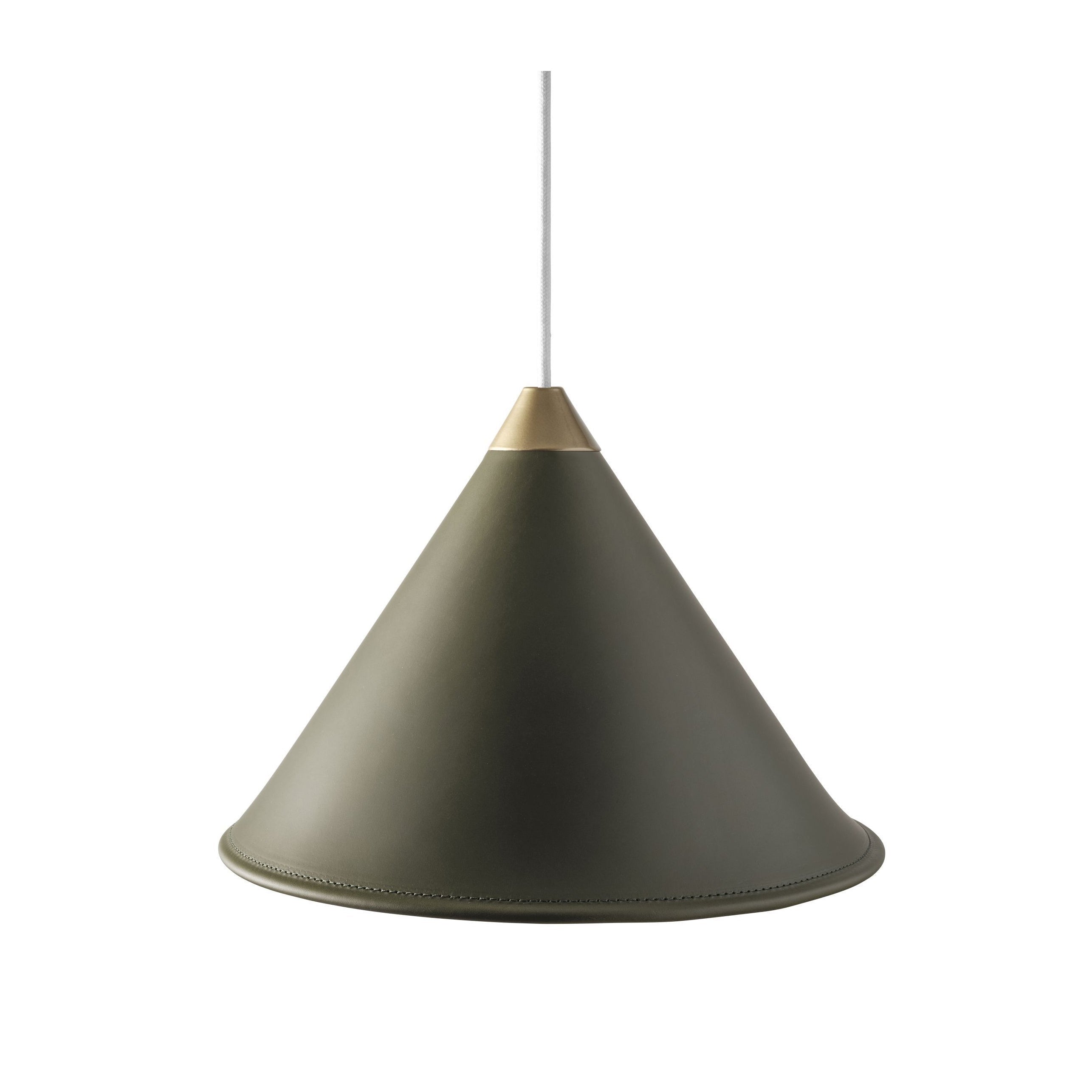 [product_category]-Cuero Namibia Pendant ø 25 Cm, Grass Green/Brass With White Cable-Cuero-7340172635895-1500730-CUE-1