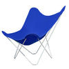 Cuero Sunshine Mariposa Butterfly Chair, Atlantic Blue/Black Galvanized