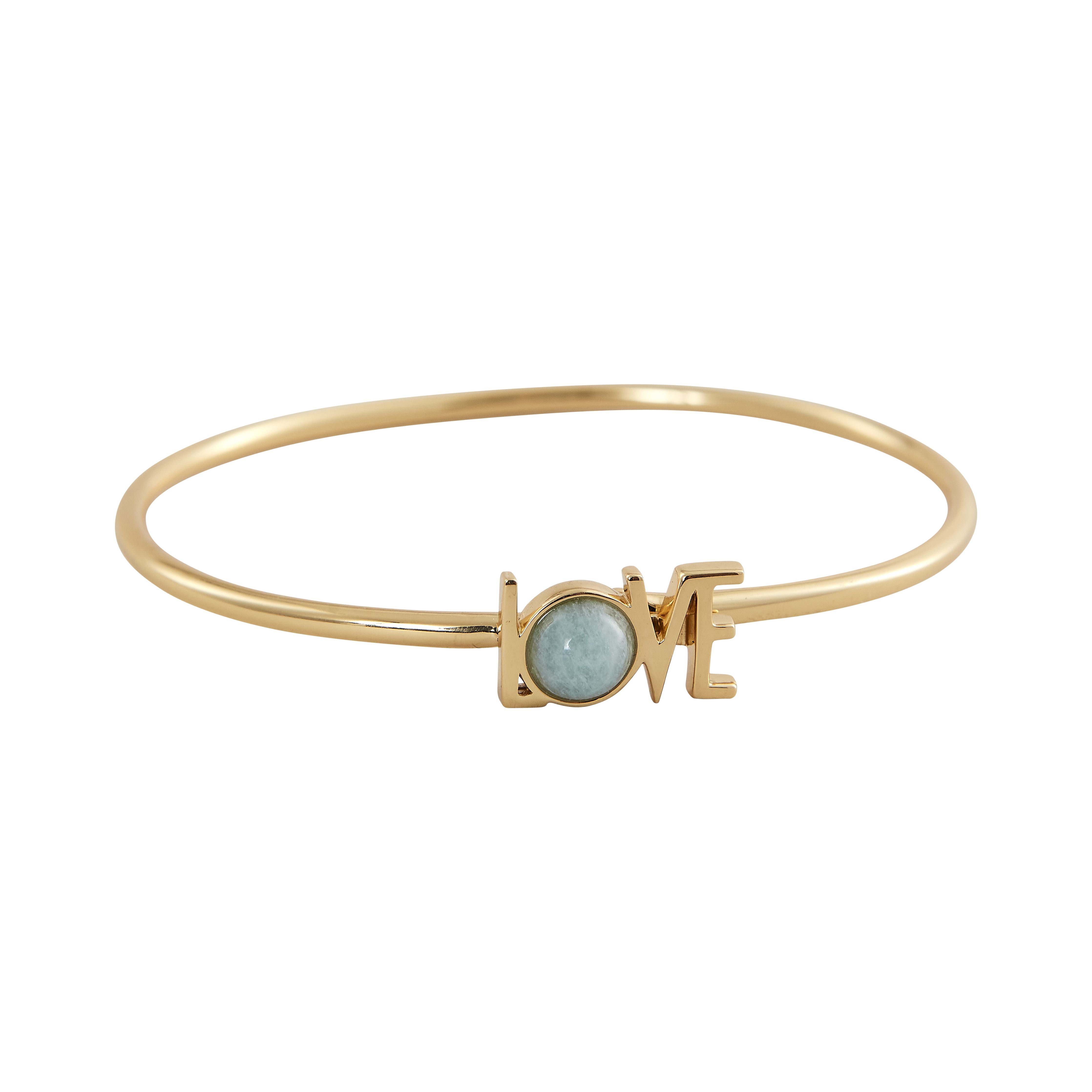 [product_category]-Design Letters Great Love Bangle 18k Gold Plated, Aquamarine Blue-Design Letters-5710498190668-90502006AQUAMARINE-DES-1