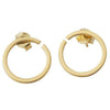 Design Letters Hoops Earrings ø 24 Mm, Gold Plated