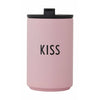 Design Letters Insulated Mug Kiss, Pink