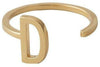 Design Letters Letter Ring A Z, 18k Gold Plated, D