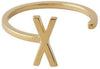 Design Letters Letter Ring A Z, 18k Gold Plated, X