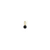 Design Letters Stone Drop Pendant 5mm 18k Gold Plated Silver, Black Agate