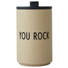 Design Letters Thermos/Insulating Cup Beige, You Rock