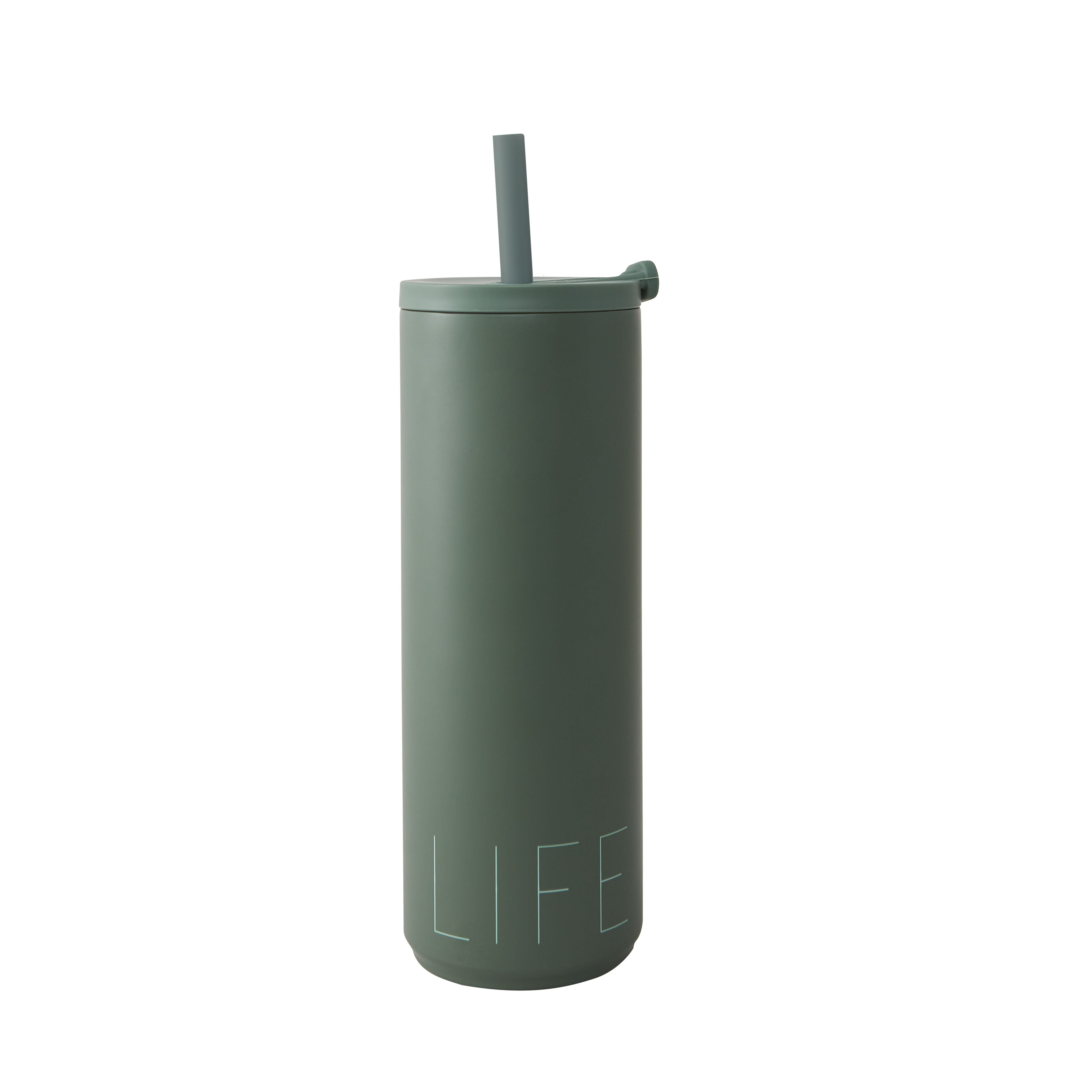 [product_category]-Design Letters Travel Thermal Straw Cup 500 Ml, Myrtle Green-Design Letters-5710498190194-30101023MTLGRNLIFE-DES-1