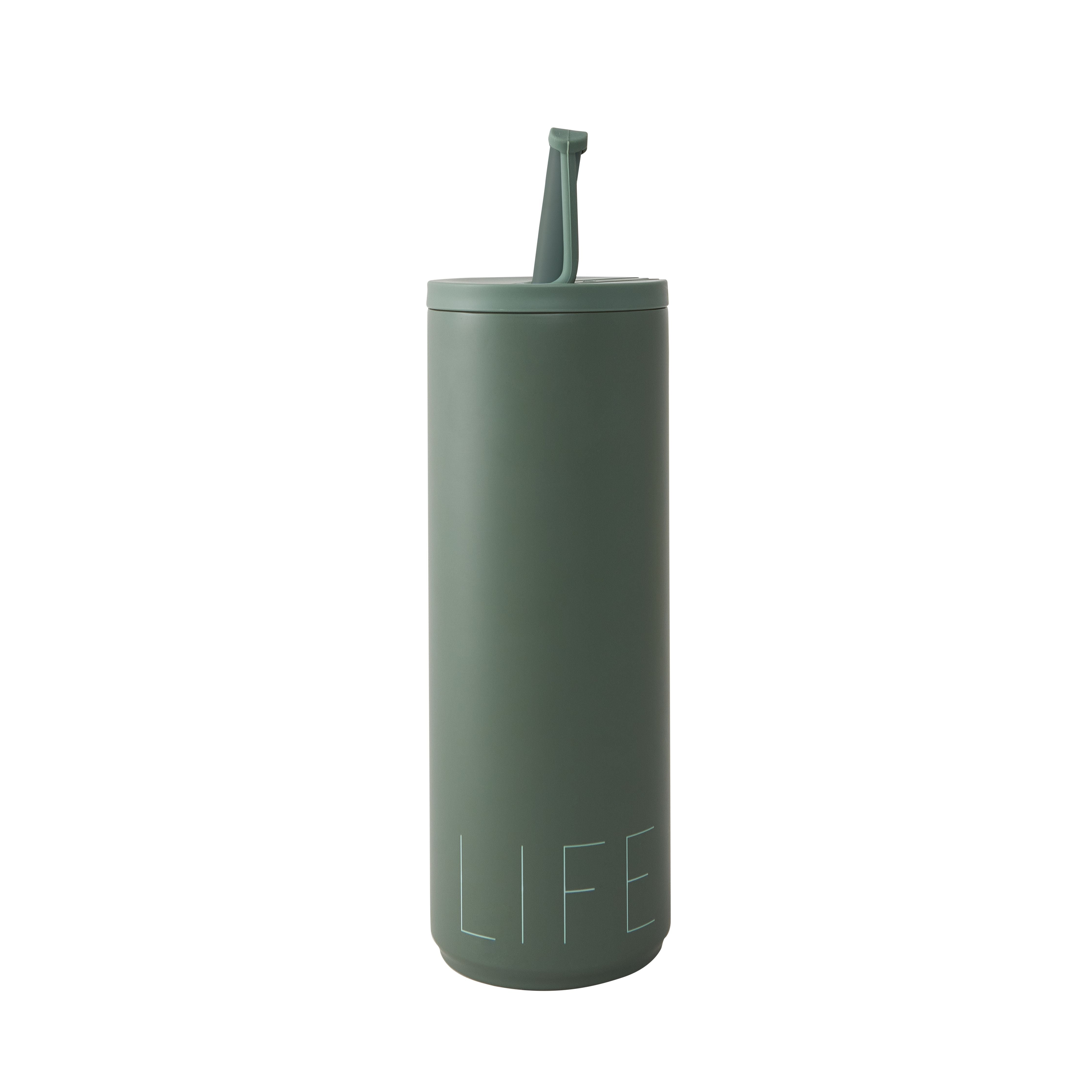 [product_category]-Design Letters Travel Thermal Straw Cup 500 Ml, Myrtle Green-Design Letters-5710498190194-30101023MTLGRNLIFE-DES-2