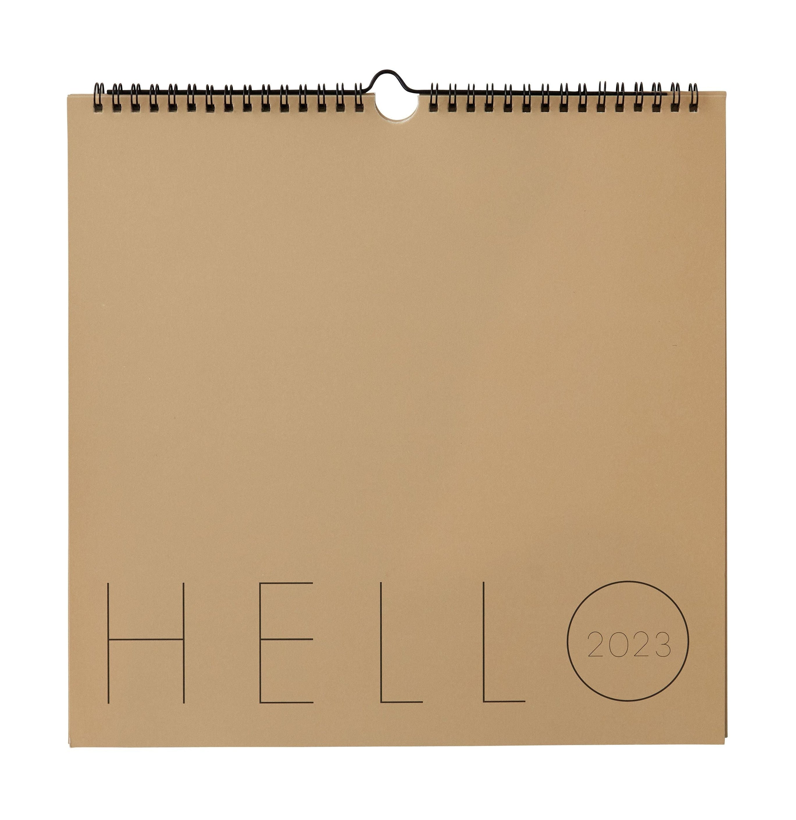 [product_category]-Design Letters Wall Calendar 2023, Beige-Design Letters-5710498191238-70201021BEIGEHELLO-DES-1