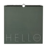 Design Letters Wall Calendar 2023, Myrtle Green