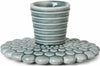 Dottir Pipanella Bubble Lines Candle Holder Blue/Grey, 8,5cm