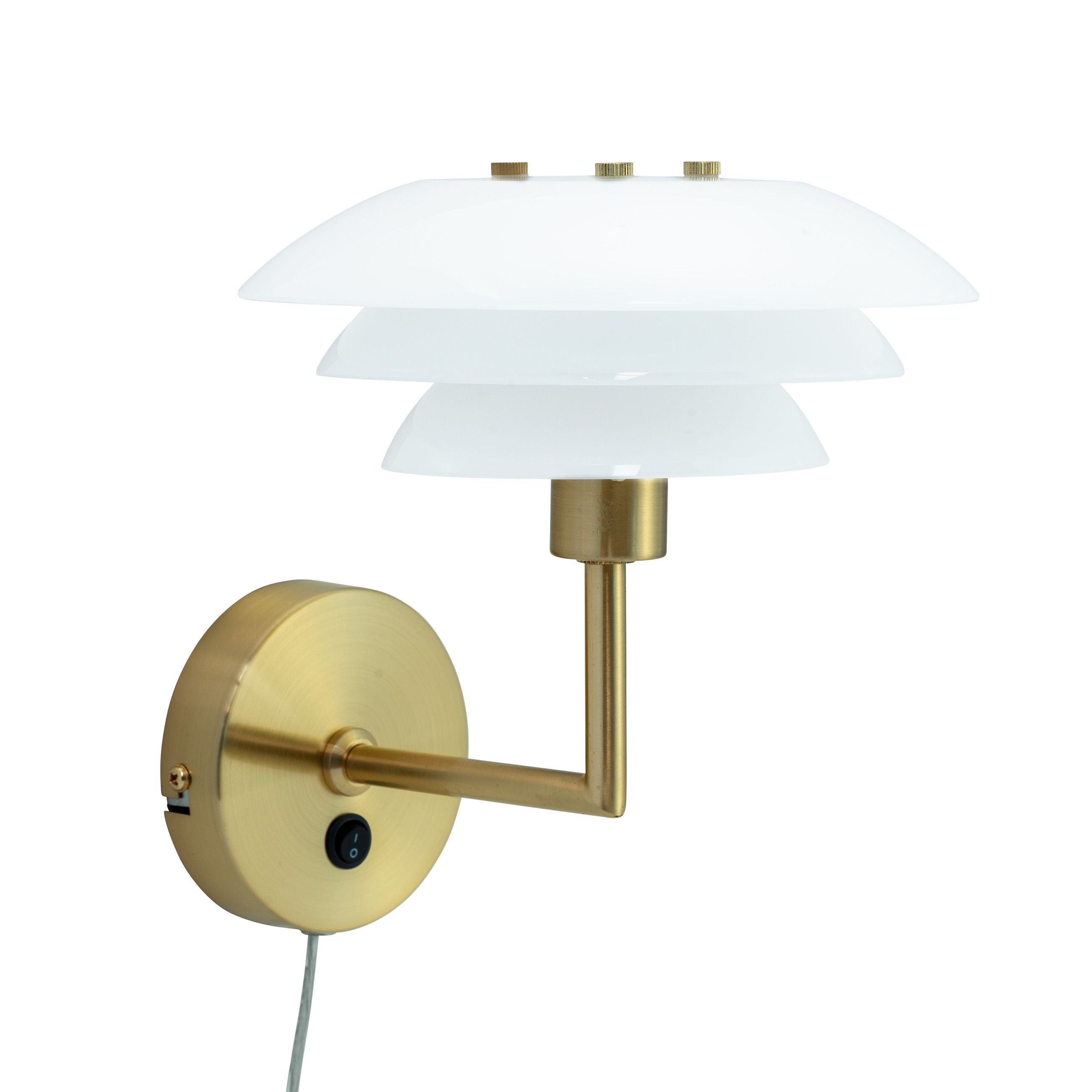 [product_category]-Dyberg Larsen Dl20 Wall Lamp, Brass/Opal-Dyberg Larsen-5704709082095-8209-DYB-5