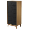 Fdb Møbler A87 Butler High Chest Of Drawers, Oak/Black