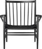 Fdb Møbler J82 Lounge Chair, Black Beech, Black Wicker