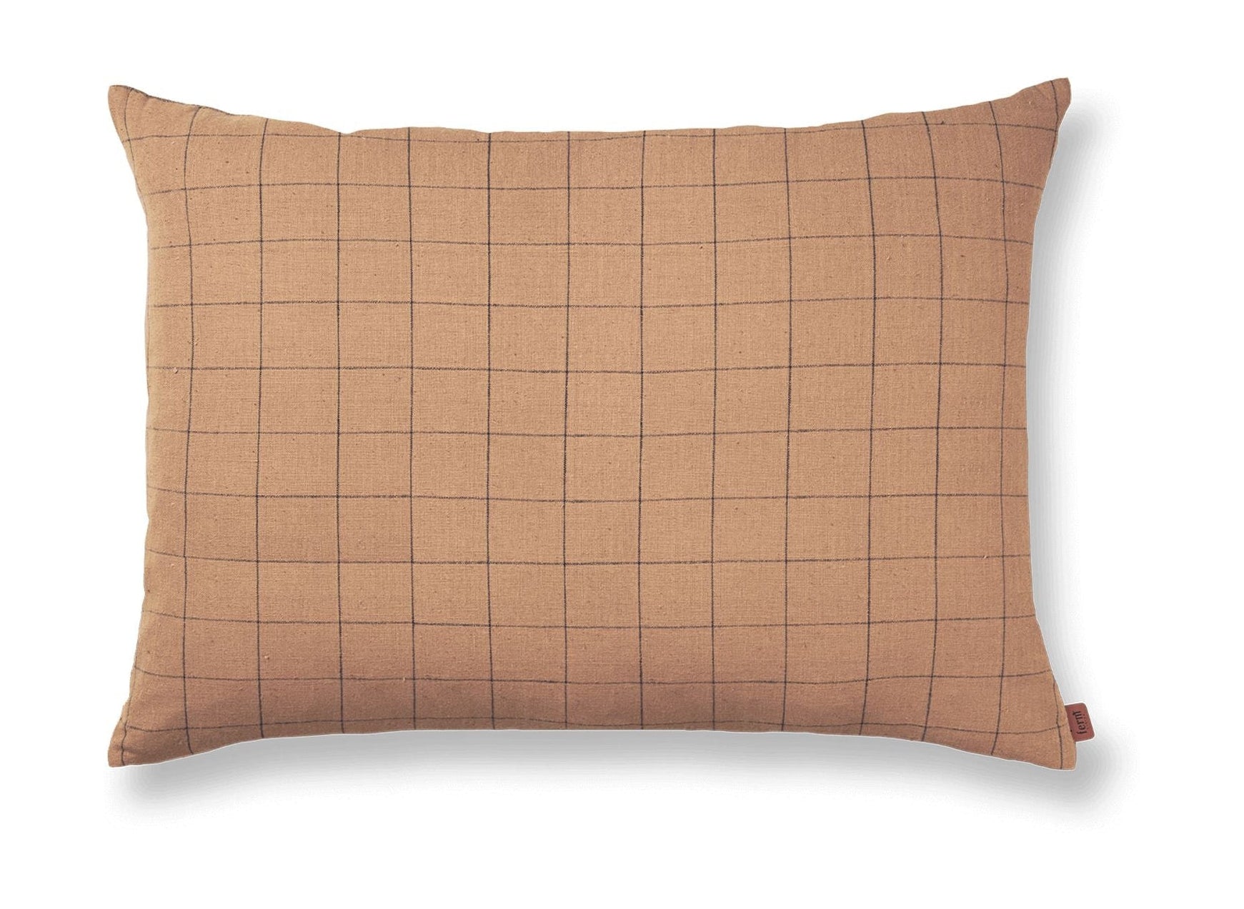 [product_category]-Ferm Living Brown Cotton Cushion Large, Grid-Ferm Living-5704723304524-1104267486-FER-1