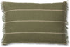 Ferm Living Calm Cushion, Rectangular, Olive/Off W