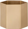 Ferm Living Hexagon Flowerpot Brass, ø18cm