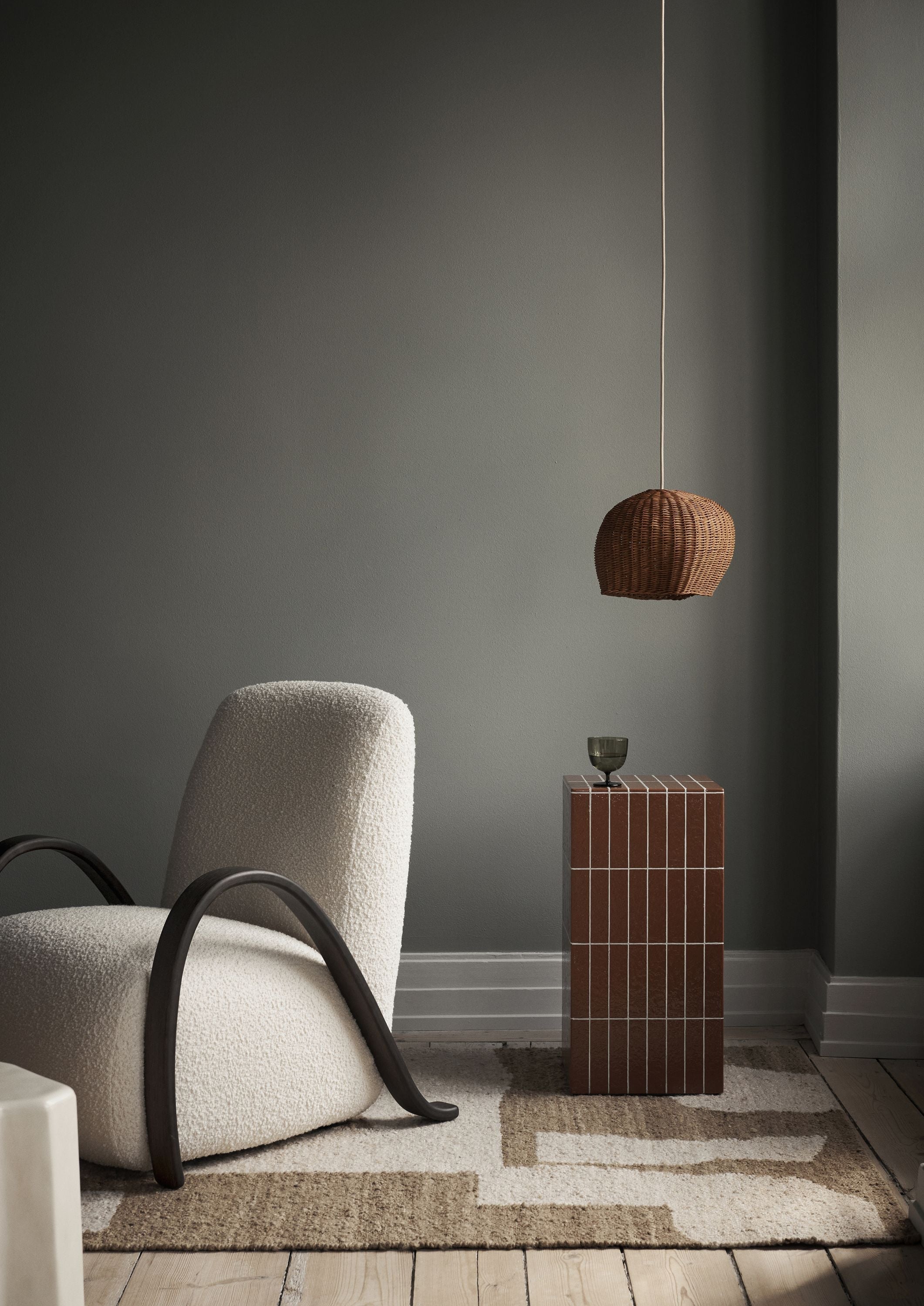 Ferm Living Pillar Pedestal, Brown