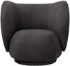 Ferm Living Rico Lounge Armchair Bouclet, Warm Dark