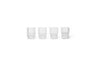 Ferm Living Ripple Glass Clear 6cl, 4pcs.