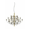  2097/30 Clear Chandelier Brass