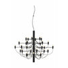  2097/30 Frosted Chandelier Black Matt