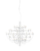  2097/50 Chandelier Clear Bulbs Matte White