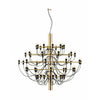  2097/50 Frosted Chandelier Brass