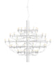  2097/75 Chandelier Frosted Bulbs Matte White