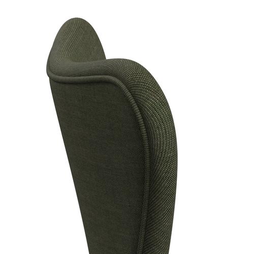 [product_category]-Fritz Hansen 3107 Chair Full Upholstery, Black/Canvas Moss Green-Fritz Hansen-3107FU-CA0926-DRBL-FRI-5