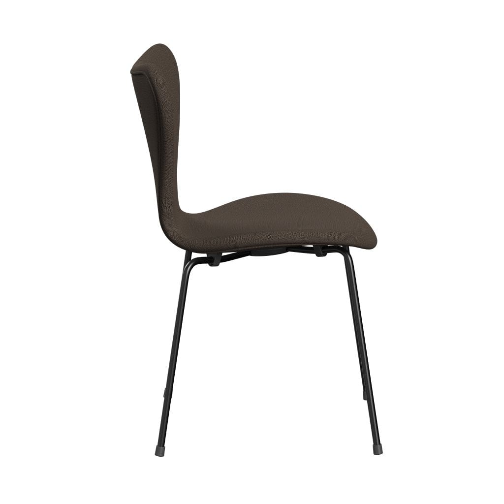 [product_category]-Fritz Hansen 3107 Chair Full Upholstery, Black/Capture Brown/Green-Fritz Hansen-3107FU-CP6301-DRBL-FRI-3