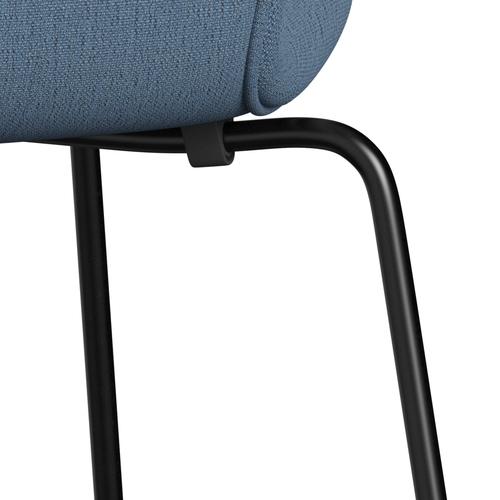 [product_category]-Fritz Hansen 3107 Chair Full Upholstery, Black/Christianshavn Light Blue-Fritz Hansen-3107FU-CH1152-DRBL-FRI-7