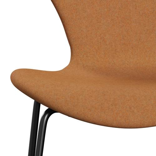 [product_category]-Fritz Hansen 3107 Chair Full Upholstery, Black/Divina Md Carrot-Fritz Hansen-3107FU-DMD433-DRBL-FRI-6