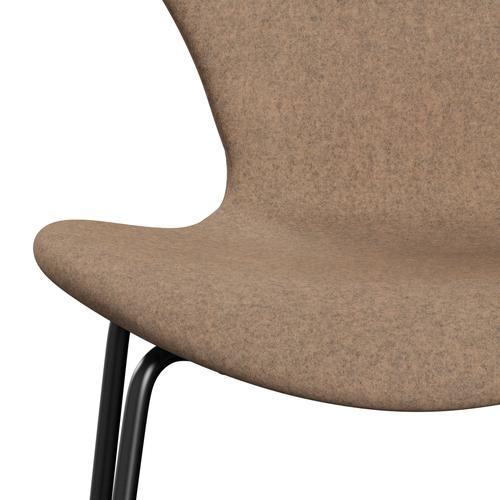 [product_category]-Fritz Hansen 3107 Chair Full Upholstery, Black/Divina Melange Grey Nude-Fritz Hansen-3107FU-DIM517-DRBL-FRI-6