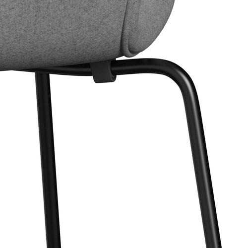 [product_category]-Fritz Hansen 3107 Chair Full Upholstery, Black/Divina Melange Stone Grey-Fritz Hansen-3107FU-DIM147-DRBL-FRI-7