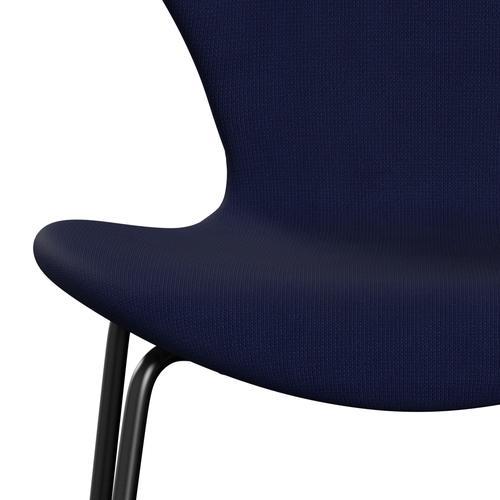 [product_category]-Fritz Hansen 3107 Chair Full Upholstery, Black/Fame Dark Blue (F66005)-Fritz Hansen-3107FU-F66005-DRBL-FRI-6