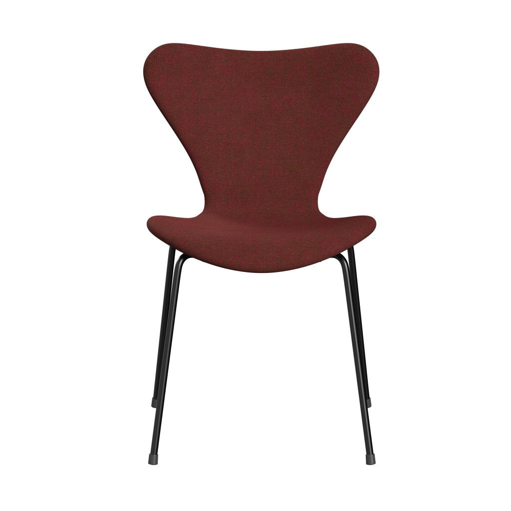 [product_category]-Fritz Hansen 3107 Chair Full Upholstery, Black/Hallingdal Red/Green-Fritz Hansen-3107FU-HAL660-DRBL-FRI-1