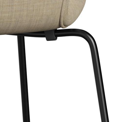 [product_category]-Fritz Hansen 3107 Chair Full Upholstery, Black/Remix Beige (Rem223)-Fritz Hansen-3107FU-REM223-DRBL-FRI-7