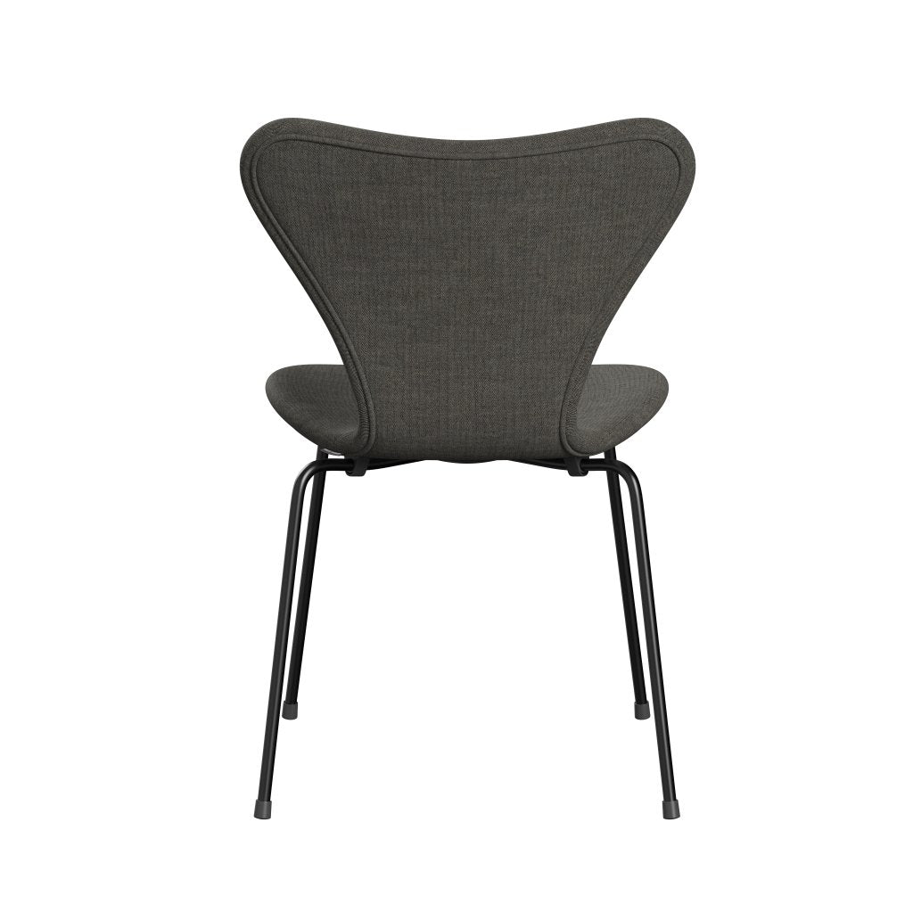 [product_category]-Fritz Hansen 3107 Chair Full Upholstery, Black/Remix Black & White-Fritz Hansen-3107FU-REM152-DRBL-FRI-4