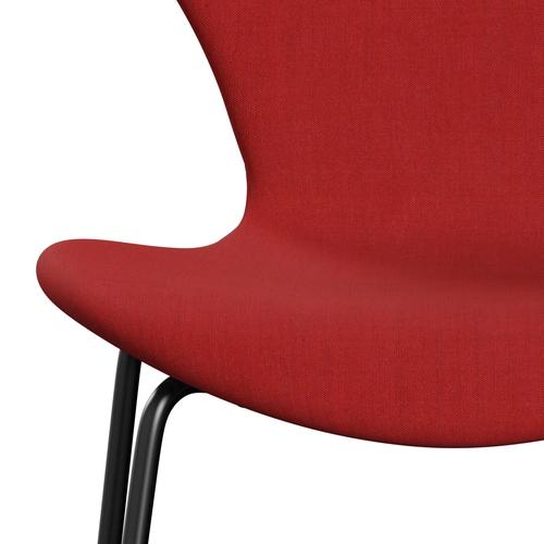 [product_category]-Fritz Hansen 3107 Chair Full Upholstery, Black/Remix Red-Fritz Hansen-3107FU-REM643-DRBL-FRI-6