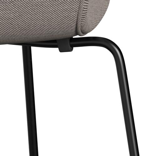 [product_category]-Fritz Hansen 3107 Chair Full Upholstery, Black/Steelcut Trio Pink/White/Black-Fritz Hansen-3107FU-STR616-DRBL-FRI-7