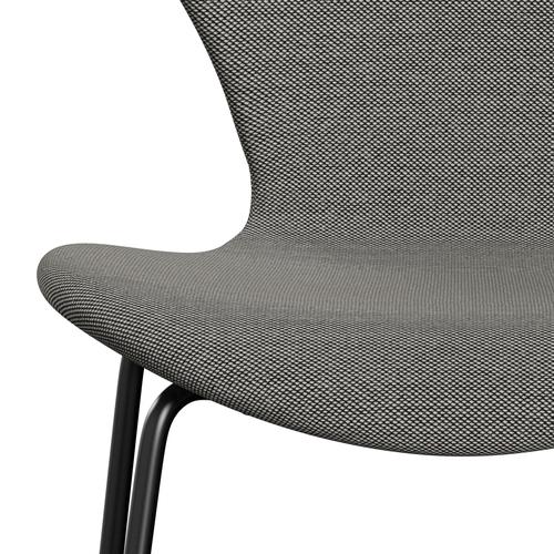 [product_category]-Fritz Hansen 3107 Chair Full Upholstery, Black/Steelcut Trio White/Black-Fritz Hansen-3107FU-STR124-DRBL-FRI-6