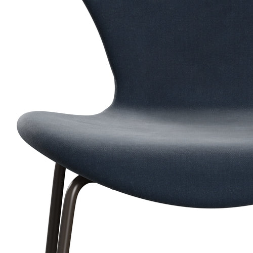 [product_category]-Fritz Hansen 3107 Chair Full Upholstery, Brown Bronze/Belfast Velvet Grey Blue-Fritz Hansen-3107FU-BEL143-DBPC-FRI-6