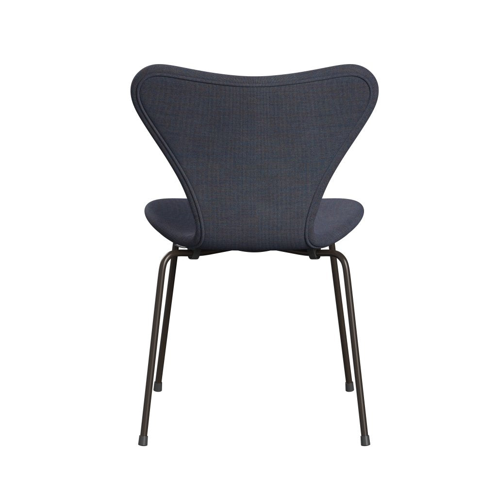 [product_category]-Fritz Hansen 3107 Chair Full Upholstery, Brown Bronze/Canvas Light Blue (Ca0734)-Fritz Hansen-3107FU-CA0734-DBPC-FRI-4