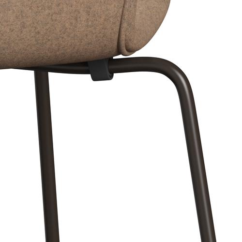 [product_category]-Fritz Hansen 3107 Chair Full Upholstery, Brown Bronze/Divina Melange Grey Nude-Fritz Hansen-3107FU-DIM517-DBPC-FRI-7