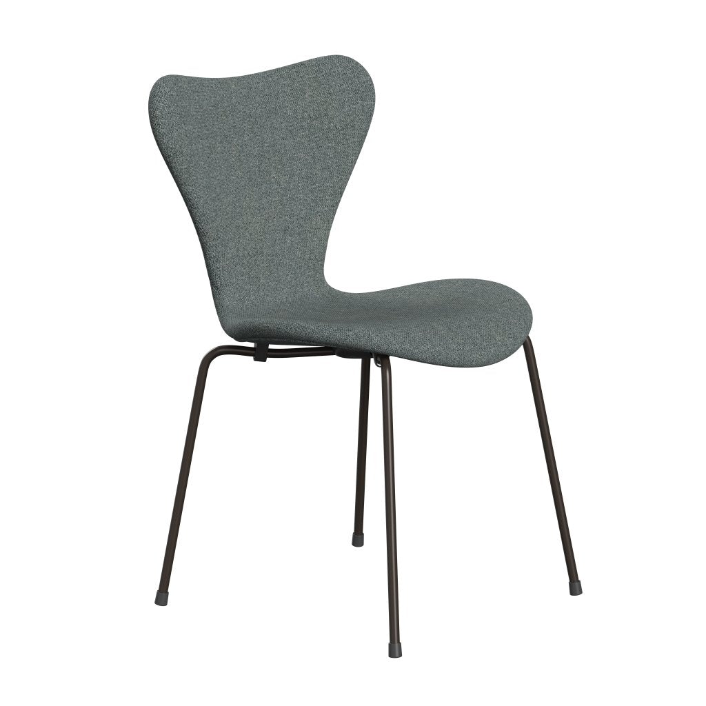 [product_category]-Fritz Hansen 3107 Chair Full Upholstery, Brown Bronze/Hallingdal Grey-Fritz Hansen-3107FU-HAL130-DBPC-FRI-2