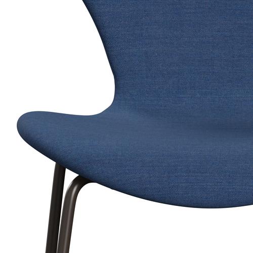 [product_category]-Fritz Hansen 3107 Chair Full Upholstery, Brown Bronze/Remix Cobalt Blue-Fritz Hansen-3107FU-REM762-DBPC-FRI-6