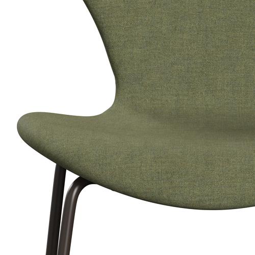 [product_category]-Fritz Hansen 3107 Chair Full Upholstery, Brown Bronze/Remix Green-Fritz Hansen-3107FU-REM933-DBPC-FRI-6