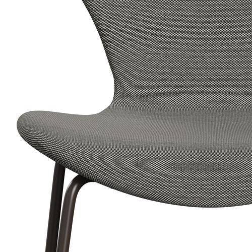 [product_category]-Fritz Hansen 3107 Chair Full Upholstery, Brown Bronze/Steelcut Trio White/Black-Fritz Hansen-3107FU-STR124-DBPC-FRI-6