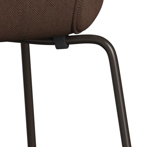 [product_category]-Fritz Hansen 3107 Chair Full Upholstery, Brown Bronze/Sunniva 2 Chocolate/Chestnut-Fritz Hansen-3107FU-SV363-DBPC-FRI-7