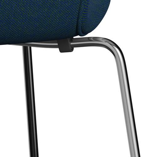 [product_category]-Fritz Hansen 3107 Chair Full Upholstery, Chrome/Hallingdal Blue/Green-Fritz Hansen-3107FU-HAL890-CST-FRI-7